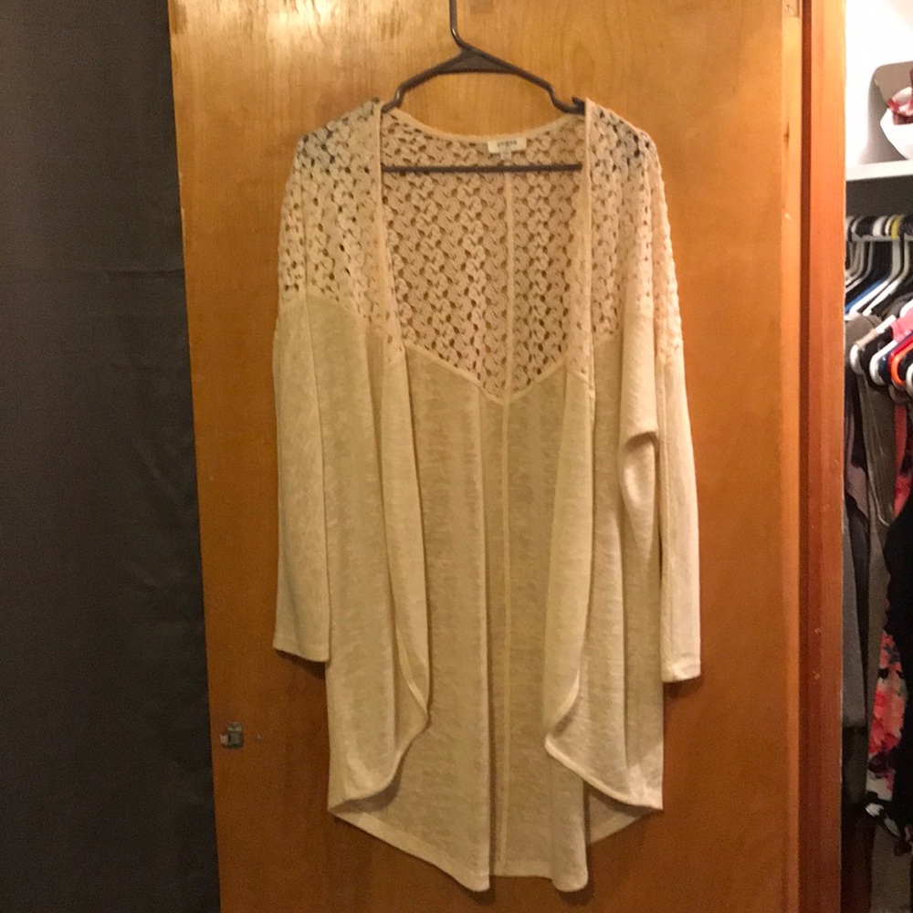 Cream colored cardigan